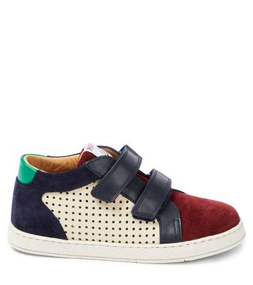 Mousse Easy Top leather and suede sneakers | Pom d'Api