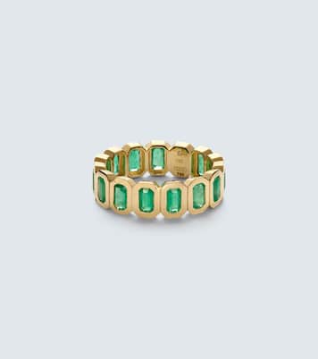 18kt gold ring with emeralds | Shay Jewelry