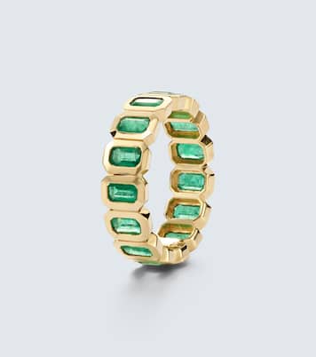 18kt gold ring with emeralds | Shay Jewelry