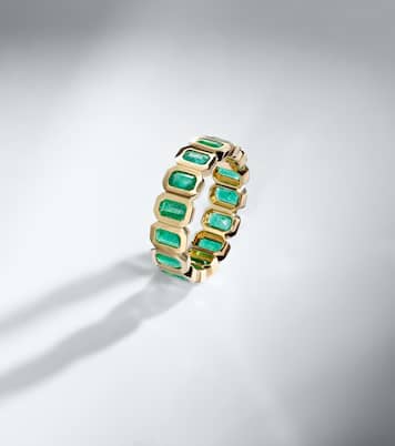 18kt gold ring with emeralds | Shay Jewelry