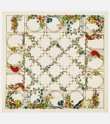 Printed silk twill scarf | Gucci