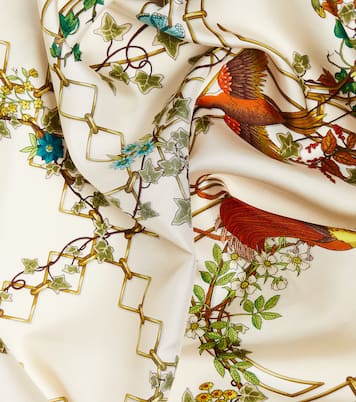 Printed silk twill scarf | Gucci