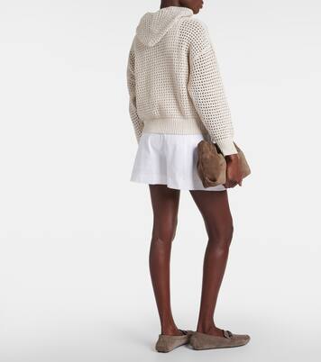 Sudadera calada de mezcla de algodón | Brunello Cucinelli