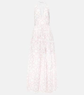 Bedrucktes Maxikleid Celeste aus Baumwolle | Alexandra Miro