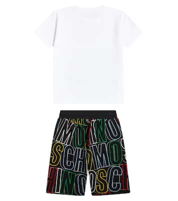 Set de camiseta y shorts de algodón | Moschino Kids