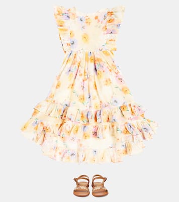 Ruffled floral linen dress | Petite Amalie  