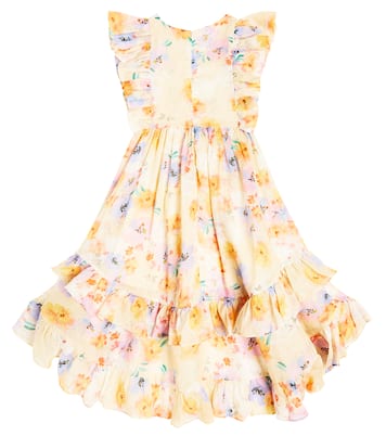 Ruffled floral linen dress | Petite Amalie  
