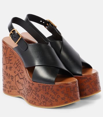 Maxime leather wedge sandals | Chloé