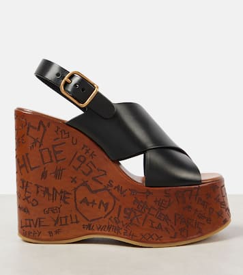 Maxime leather wedge sandals | Chloé