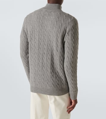 Cable-knit wool and cashmere half-zip sweater | Polo Ralph Lauren