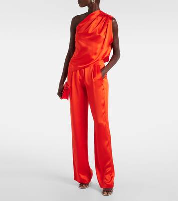 Weite High-Rise-Hose aus Seidensatin | The Sei