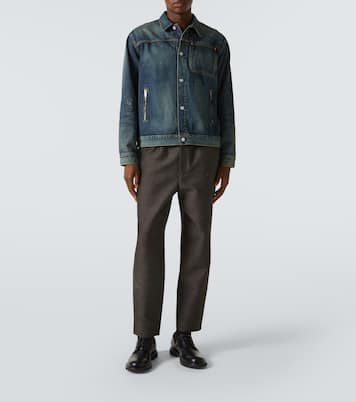 Embroidered faded denim jacket | Undercover