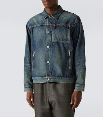 Embroidered faded denim jacket | Undercover