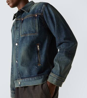 Embroidered faded denim jacket | Undercover