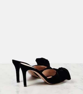 85 bow-detail velvet mules | Gianvito Rossi