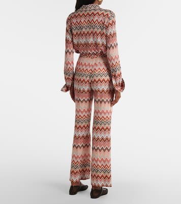 Zigzag cotton-blend straight pants | Missoni