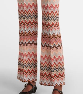 Zigzag cotton-blend straight pants | Missoni