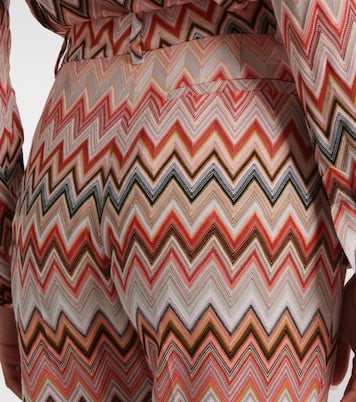 Zigzag cotton-blend straight pants | Missoni