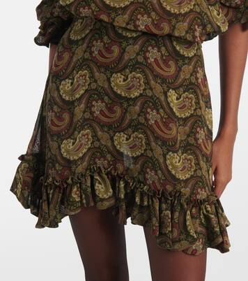 Ruffled one-shoulder minidress | Saint Laurent