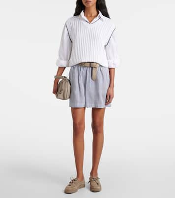 Náuticos de ante con cuentas Monili | Brunello Cucinelli