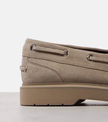 Náuticos de ante con cuentas Monili | Brunello Cucinelli