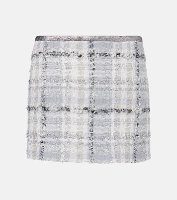 Checked low-rise lamé tweed miniskirt | Dolce&Gabbana