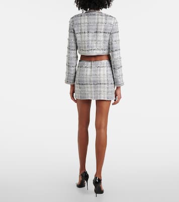 Checked low-rise lamé tweed miniskirt | Dolce&Gabbana