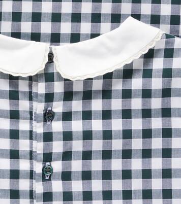 Elesta checked cotton dress | Bonpoint