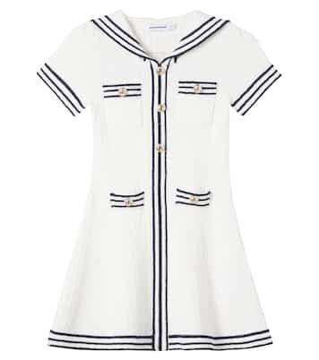 Cable-knit cotton-blend dress | Self-Portrait Kids