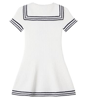 Cable-knit cotton-blend dress | Self-Portrait Kids