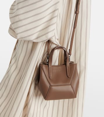 Duo Small leather tote bag | Brunello Cucinelli