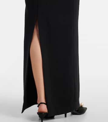 Robe longue en crêpe à perles fantaisie | Self-Portrait