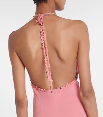 Robe longue Beach Quartz à ornements | Christopher Esber