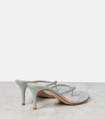 India 70 embellished suede thong sandals | Gianvito Rossi