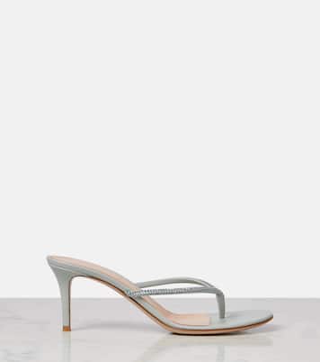 India 70 embellished suede thong sandals | Gianvito Rossi