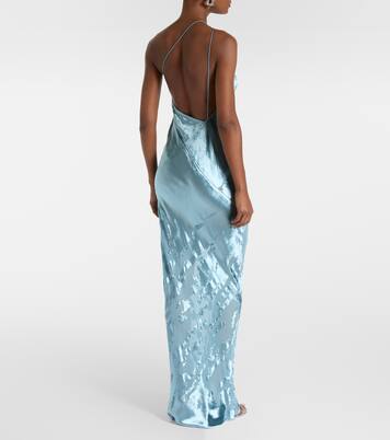 Robe longue asymétrique en velours | The Sei