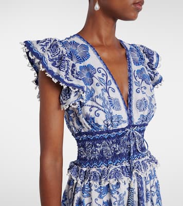 Bedrucktes Maxikleid aus Baumwolle | Farm Rio