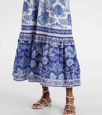 Bedrucktes Maxikleid aus Baumwolle | Farm Rio