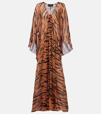 X Sabine Getty - Caftano in seta con stampa | Adriana Degreas