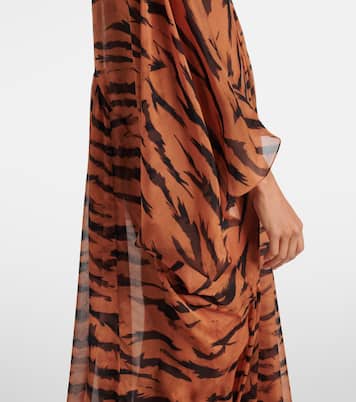 X Sabine Getty - Caftano in seta con stampa | Adriana Degreas