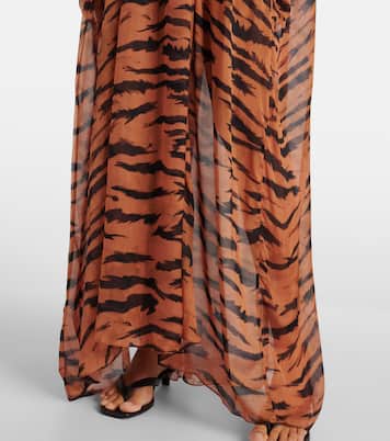 X Sabine Getty - Caftano in seta con stampa | Adriana Degreas