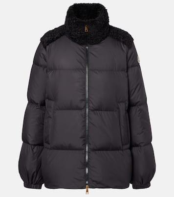 Esnaie fleece-trimmed down jacket | Moncler