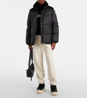 Esnaie fleece-trimmed down jacket | Moncler