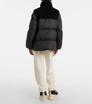 Esnaie fleece-trimmed down jacket | Moncler