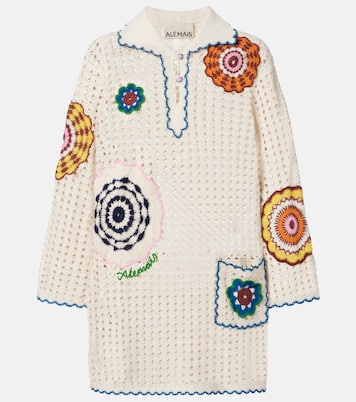 Elma crochet embroidered cotton kaftan | Alémais