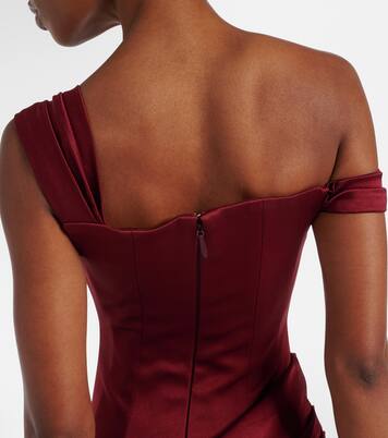 Robe longue en crêpe de satin | Alex Perry