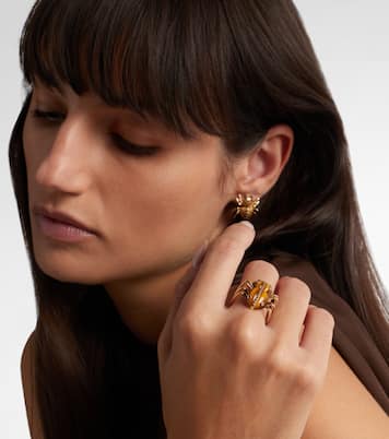 Ring Araignée aus 9kt Gelbgold (375/1000) mit Edelsteinen | Yvonne Léon