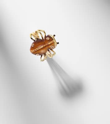 Ring Araignée aus 9kt Gelbgold (375/1000) mit Edelsteinen | Yvonne Léon