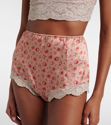 Floral silk and cotton-blend briefs | Dolce&Gabbana
