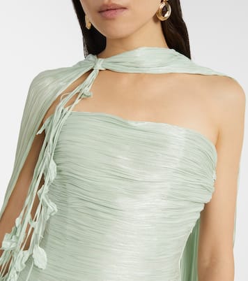 Vestido de fiesta fruncido con peplum | Marmar Halim